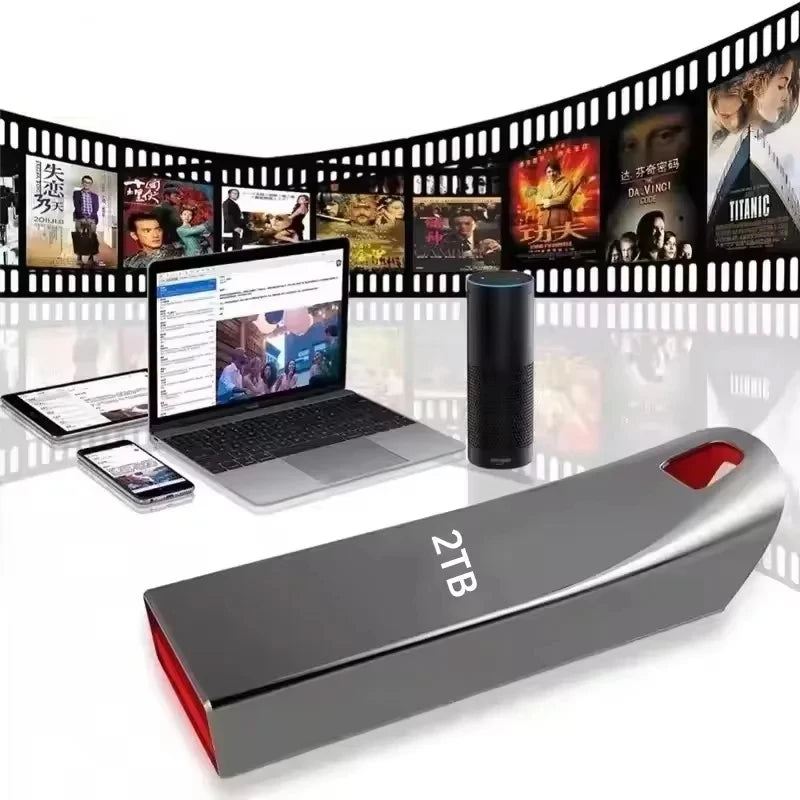 New 2TB USB3.2 Flash Drive Super High Speed Data Transfer 1TB Large Capacity Ultra-Fast Portable Storage Sleek Durable U Disk
