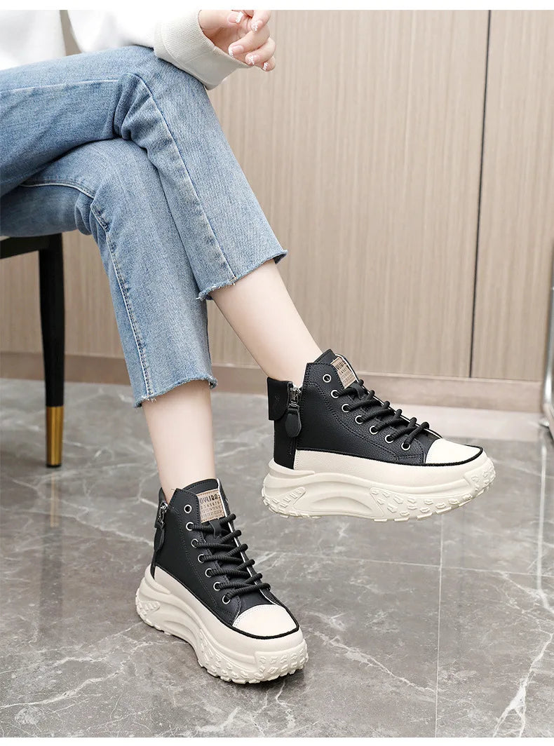 Women's Sneakers, Luxury Fashion Womens Boots, High-top Platform Casual Shoes, New Female Outdoor Running Shoes, Winter Women Shoes