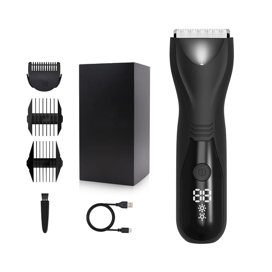 Professional Body Hair Trimmer, Groin&Body Manscape Trimmer For Men, Electric Ball Shaver Groomer, Pubic Grooming Clipper Male R