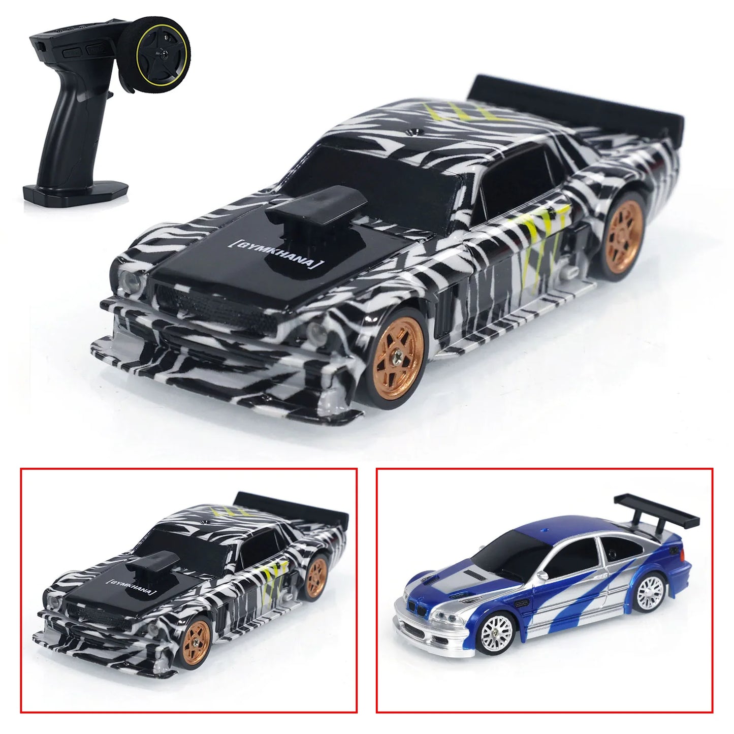 New RC Drift Car, Upgraded Gyro 1/43 Racing RTR 4WD Four-wheel Drive High Speed Radio Control Model 2.4g, Drift Race Car Mini Gift