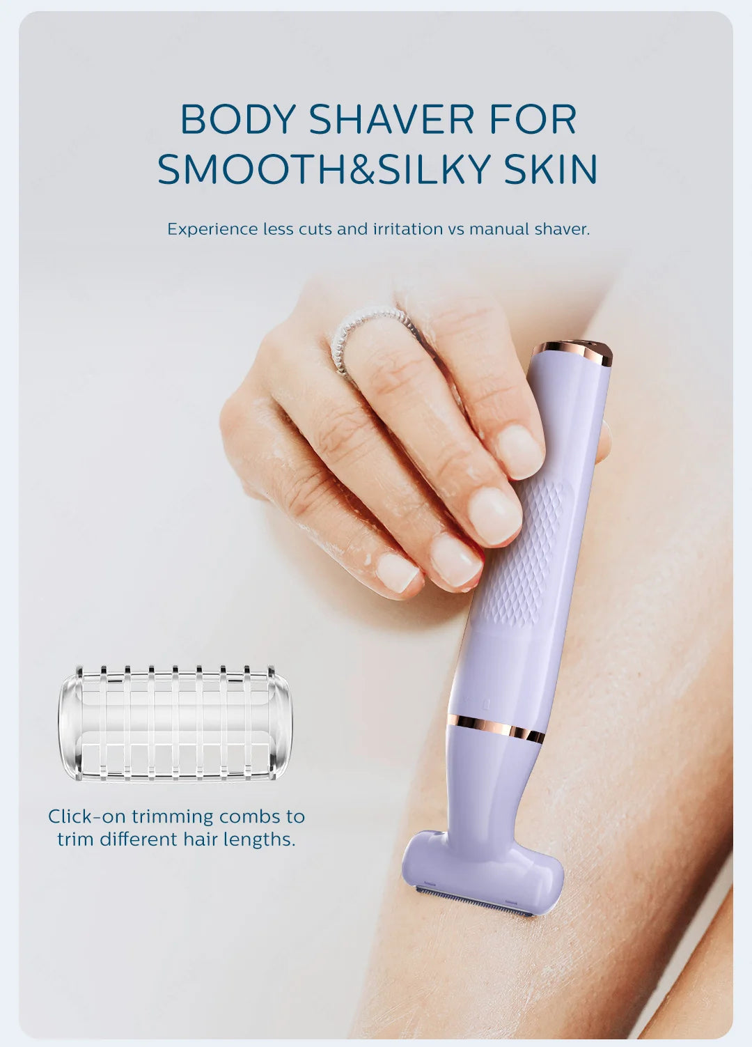 ENCHEN A1 Hair Trimmer For Lady Wet&Dry Suitable For The Whole Body Type-C Fast Charge 3-IN-1 Smooth Painless Detachable Blade