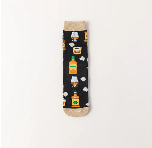 New cotton socks high-quality men's and women's British style casual Harajuku fashion novelty literary couple sexy socks