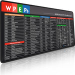Spanish Excel/Word/Windows/PPT Cheat Sheet Mouse pad, Computer Keyboard Pad for Office Workers Students Office Desk Mat