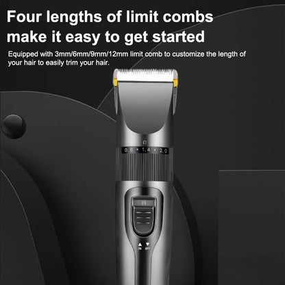 Electric Hair Clipper Men's Professional Hair Clipper Ceramic Blade Household Low Noise Trimmer USB Charging Men's Haircut Tools