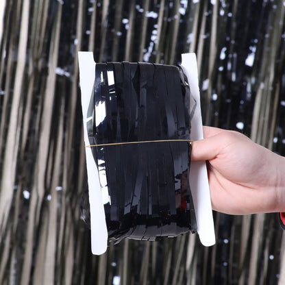 2/3M Party Background Wedding Decoration Foil Fringe Curtain Sequin Bachelorette Photo Backdrop Wall Curtain Birthday Baby Shower