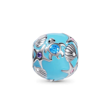 New 925 Silver Octopus crab Charm Bead Sea turtle starfish Seahorse dolphin Pendant Fit Original Bracelet Women DIY Jewelry Gift