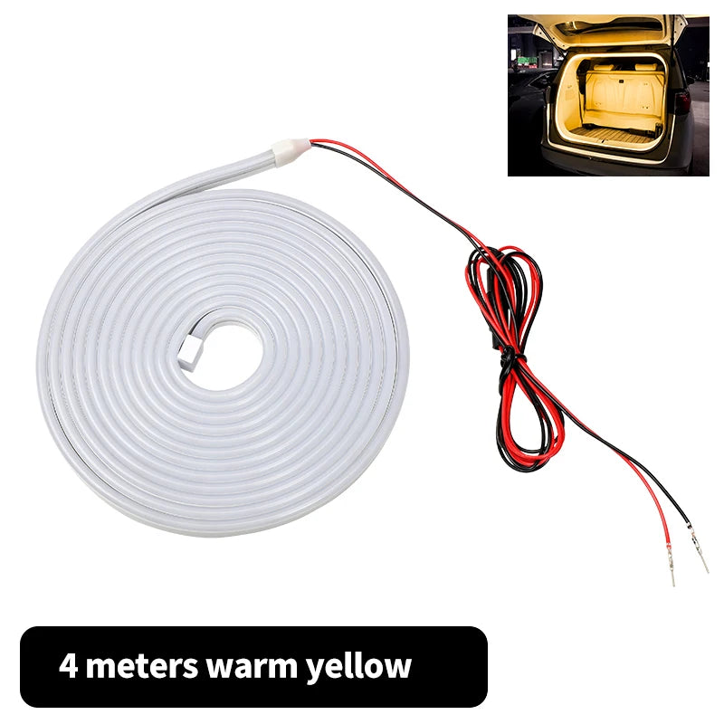 12V DIY environment light strip, car trunk LED light strip, high brightness, used for interior decoration of vehicles, tailgate
