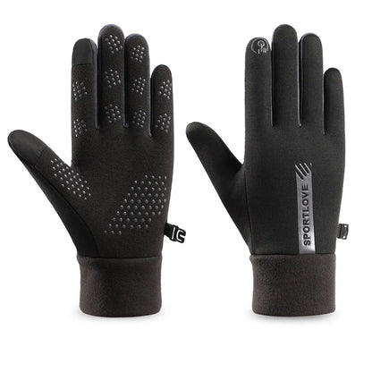 Women's Winter Cycling Bike Gloves, Thermal Fleece, Cold Resistant, Windproof, Warm, for Outdoor Running and Skiing
