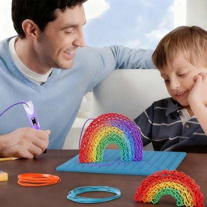 3D Printing Pen Silicone Design Mat with 2 Finger Protectors Template Drawing Tools Silicone Pad Drawing Tools for Kids Adults