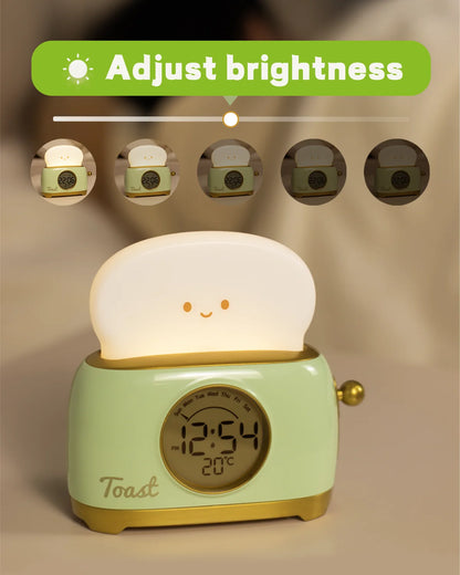 Kid Alarm Clock LED Night Light Digital Clock Children's Sleep Trainer For Home Bedroom Bedside Cute Temperature Display Reloj