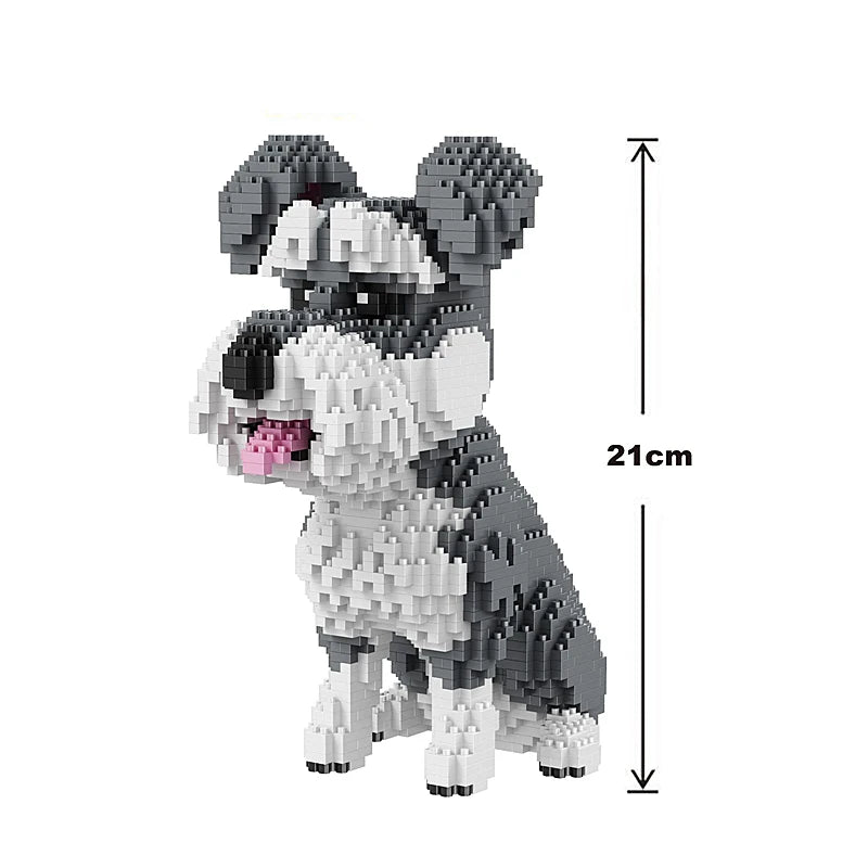 Cartoon Animal Building Blocks Creative Pet Dog And Cat Assembly Toy DIY Educational Puzzle Parent-Child Interactive Toy Cartoon