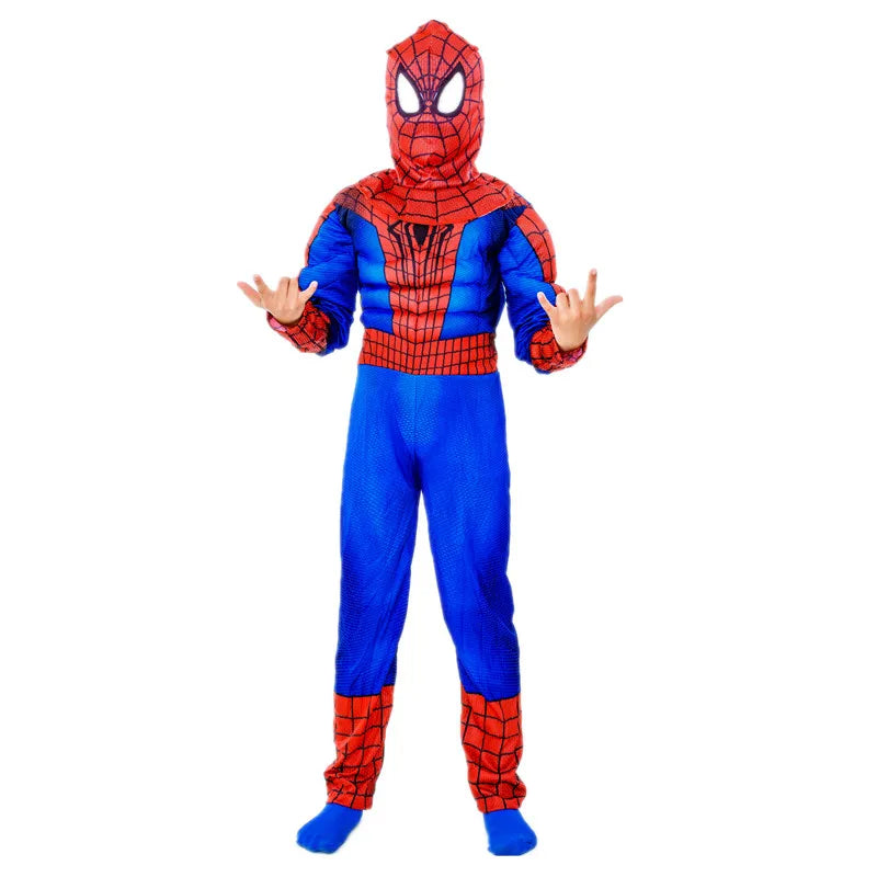 Boys Girls Superhero Costume Movie Characters Cosplay Jumpsuit with Halloween Mask Party Cosplay Outfit for Holiday Dress Up