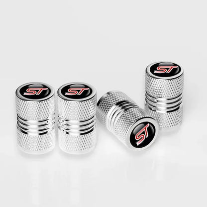 4Pcs/set High Quality Car Valve Caps Stem Case Covers For ST Line Accessories Wheel Valve Dust Caps Tyre Rim Stem Cover For Ford