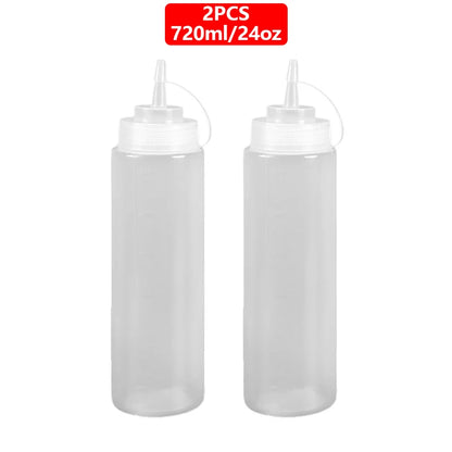 Squeeze Condiment Bottles with On Cap Squeeze Sauce Bottles Olive Oil Bottles Ketchup Mustard Dispensers Kitchen Accessories