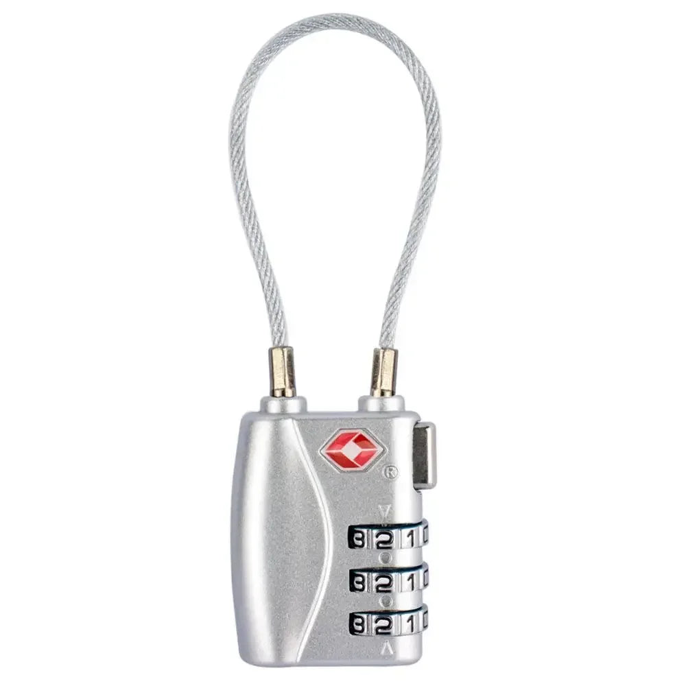 High Security TSA Customs Lock Overseas Customs Clearance Trolley Luggage Suitcase Backpack Password Padlock with Steel Cable