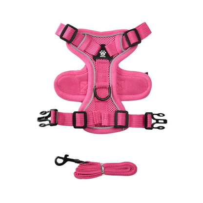 Arnés y correa para gatos para perros pequeños, reflectante, ajustable, para exteriores, para cachorros y gatitos, dispositivo de tracción, entrenamiento táctico, suministros para mascotas