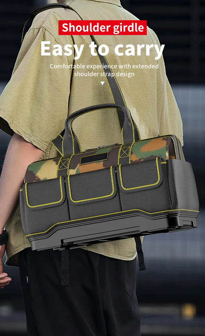 Professional Electrician Tool Bag, Reflective, Waterproof, Multi-Pocket, Durable Oxford, 4 Sizes Available