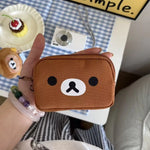 Kawaii Rilakkuma Coin Purse Wallet, Creative Peripheral Korilakkuma CCD Storage Card Bag, Couple Birthday Small Storage Bag Gifts