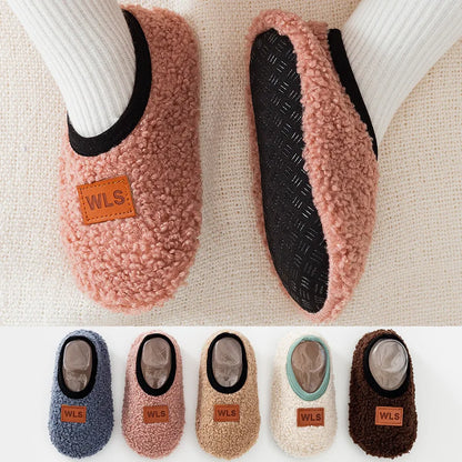 Autumn Winter Warm Baby Slippers, Toddler Plush Floor Sock Shoes, Boys Girls Soft Anti-slip Walking Shoes, Indoor Home Kids Socks
