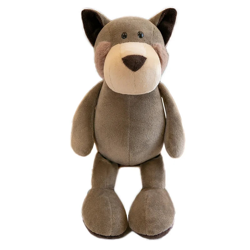 Stuffed Plush Animal Toys Soft Dolls Jungle Lion Elephant Tiger Dog Fox Monkey Deer Children Gift Kawaii Baby Kids Hobby Toys
