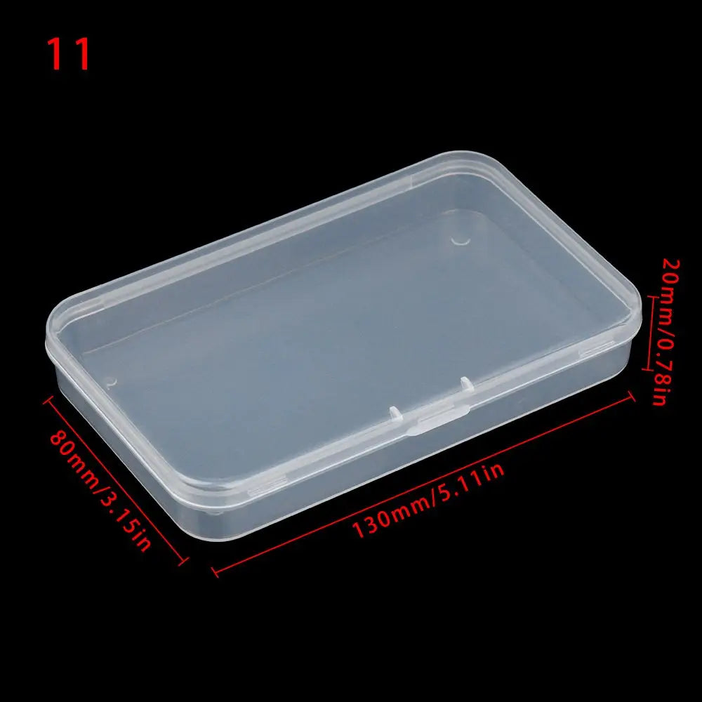 Various Shapes Plastic Transparent Storage Box, Small Items Sundries Organizer Case, Jewelry Earrings Rings Beads Container Tools