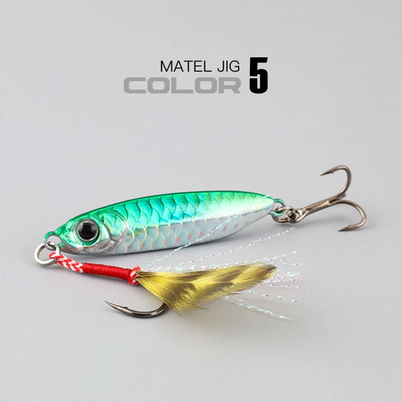 1 Pc Metal Artificial Bait Jig 7g 10g 15g 20g 25g 30g Shore Casting Jigging lure Shore Casting Saltwater Fishing lure Bit