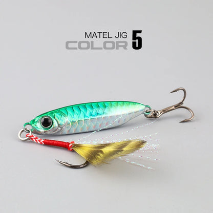1 Pc Metal Artificial Bait Jig 7g 10g 15g 20g 25g 30g Shore Casting Jigging lure Shore Casting Saltwater Fishing lure Bit