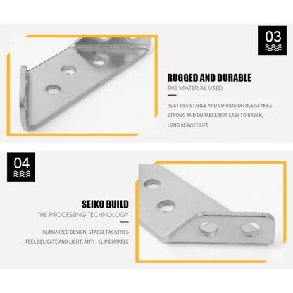 Corner Brackets, Stainless Steel Furniture Angle, Shelf Connector, Cabinet Support Fixing Frame Corner Brace