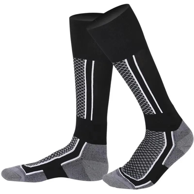 1Pair Winter Warm Thickening Ski Stockings Hiking Socks For Women Men Children Outdoor Anti-Cold High Sports Stockings