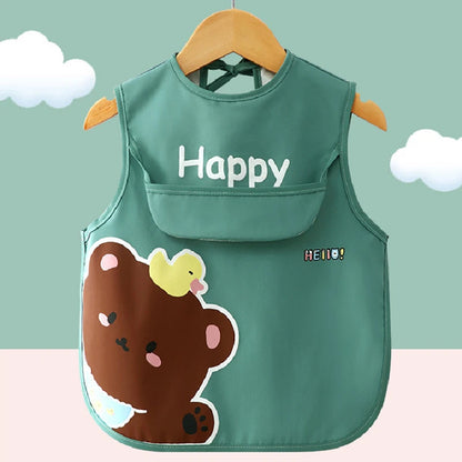 Baby Smock Bibs Waterproof Long Sleeve Eating Feeding Art Apron Newborn Toddler Burp Cloths Fit 0-3 Years Dropshipping