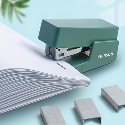 KHINSUN Mini Stapler Set, Portable Color Paper Binding Machine, Use 24/6 26/6 Staples Fashion, Stationery Office Supplies