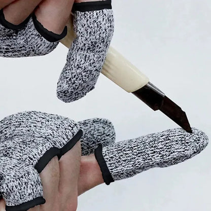 10Pcs, Anti-Cut Finger Cover, Finger Protector Sleeve, Level 5 High-Strength Safety Flexible Anti Cut Fingertip Gloves, Kitchen Tool