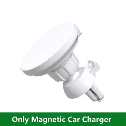 30W Magnetic Car Mobile Phone Holder Stand Wireless Charger For iPhone 15 14 13 12 Pro Max Mini Air Vent Fast Car Charging Stand