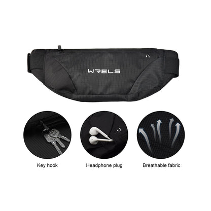 WRELS Waist Bag Outdoor Running Cycling Bag Waterproof Sports Fanny Pack Mobile Phone Case Gym Jogging Run Pouch Belt Bag