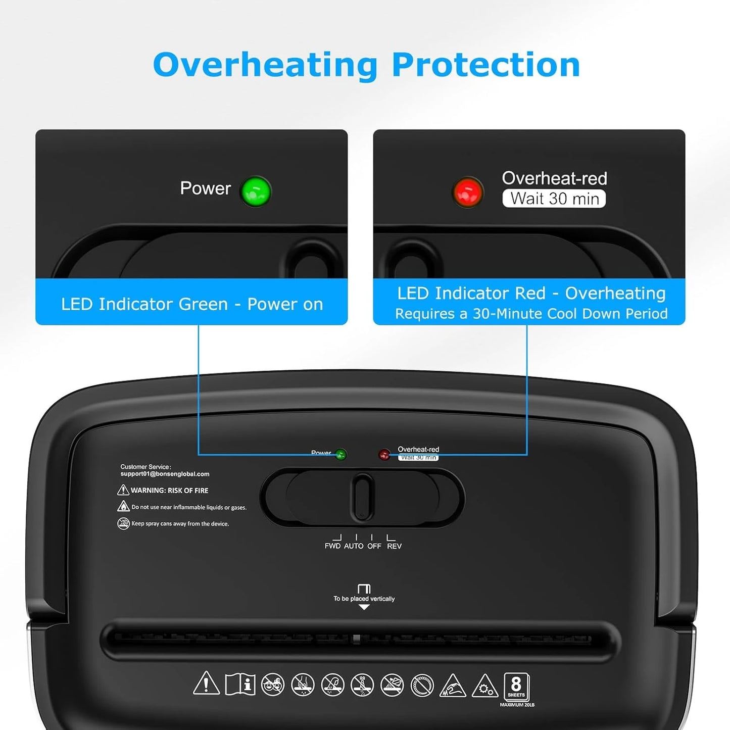 6-Sheet Cross-Cut Paper Shredder with 3.4-Gallon Wastebasket for Home Office, Shreds Credit Cards, Paper, Mail, Staples and Clips, Documents Shredder