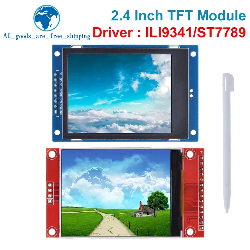 2.4 inch 240x320 SPI TFT LCD Serial Port Module 5V/3.3V Micro SD Card ILI9341 / ST7789V LCD Display With Touch / NO Touch