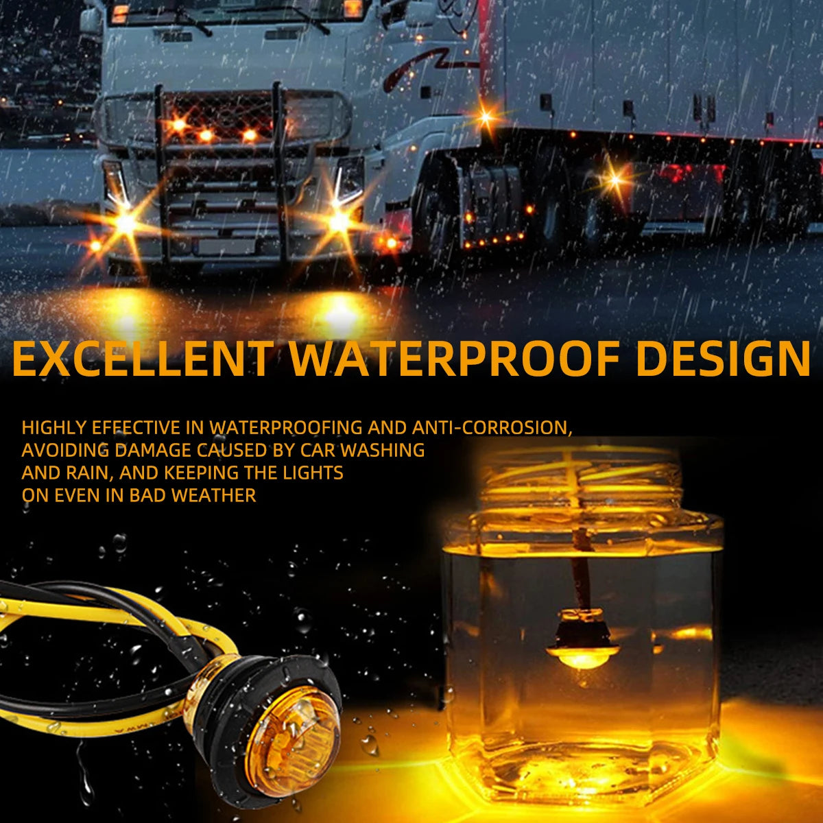 10/20 PCS Mini Round LED Side Marker Light High Brightness 12-24V Truck Trailer Auto Indicators Clearance Light Universal