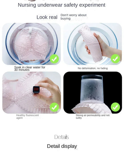 Front Button Maternity Nursing Bra Adjustable Gathered Underwear Comfortable Breastfeeding Bra for Feeding Pregnant Women Clothes