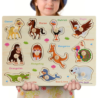 Juguetes Montessori de madera para niños de 1, 2 y 3 años, juegos de combinación de formas de números y alfabetos, juguetes educativos tempranos para niños.