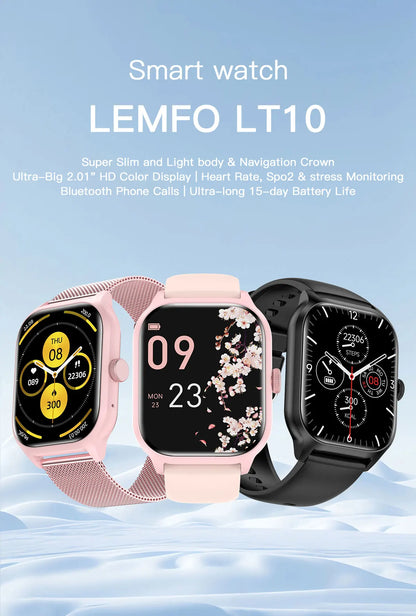 Smart Watch, Android Gift, Bluetooth Call Smartwatch, Touch Dial, Music, Fitness Tracker, Sports Watches, LEMFO LT10