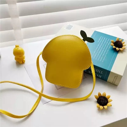 Bolso de hombro cruzado para niños con diseño de hongo, cartera para niños, estilo coreano, bolso de mano informal, de 1 a 8 unidades