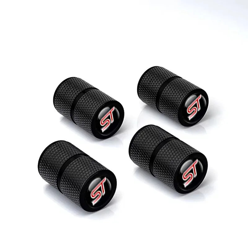 4Pcs/set High Quality Car Valve Caps Stem Case Covers For ST Line Accessories Wheel Valve Dust Caps Tyre Rim Stem Cover For Ford