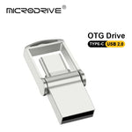 2-in-1 Mini Metal OTG Type-C Pen Drive USB Memory Stick 16GB 32GB 128GB 256G 512G Type-C Pendrive