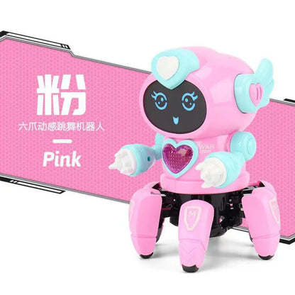 Dance Music 6 Claws Robot Octopus Spider Robots Vehicle Birthday Gift Toys for Children Kids Early Education Baby Toy Boys Girls