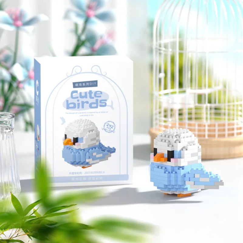 Moe Bird Series Building Block Toys Assembly, Tabletop Ornaments, Children's Educational Toys, Suitable for Boys and Girls, Christmas Gift