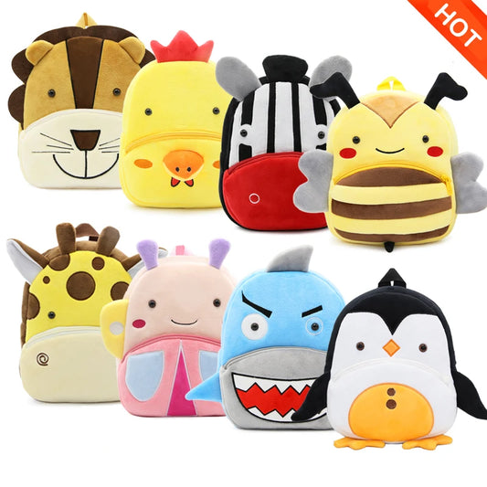 Cartoon Cute Plush Backpack Animal Backpack Boy Girl School Backpack Outing Leisure Bag