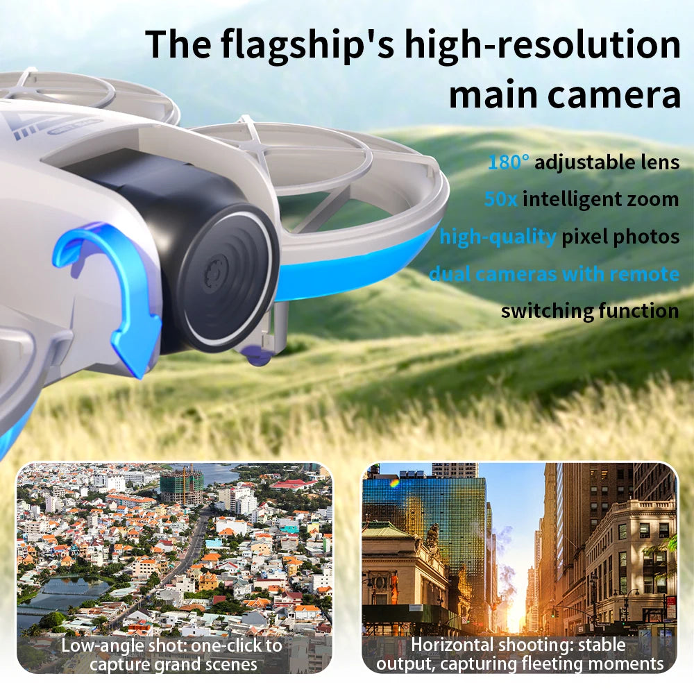 Lenovo E69 Drone HD Dual 8K Camera Optical Flow Aircraft Screen Control Aerial Brushless Photography Remote Control Aircraft