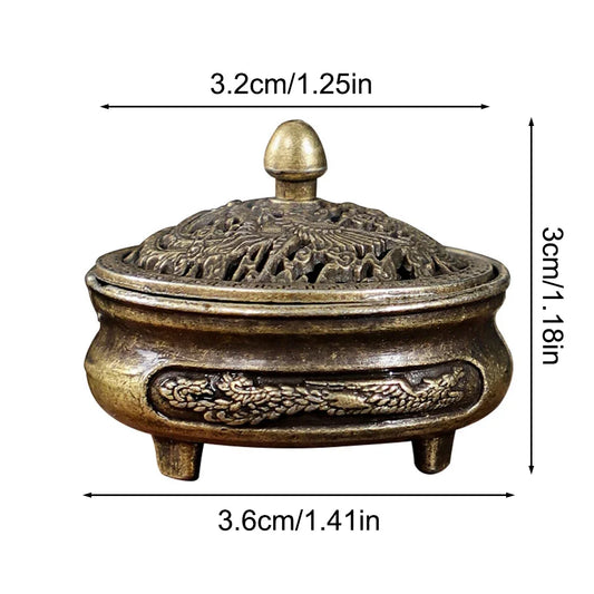 Longfeng Fingertip Stove, Three-Legged Small Incense Burner, Non-Stick Powder Tray, Creative Aromatherapy Burner 1PC