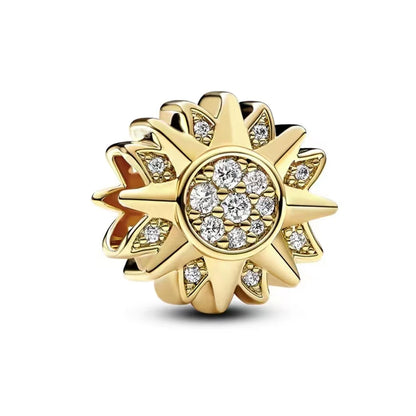 New Fashion 925 Sterling Silver Romantic Starry Sky Moon Sun Stars Pendant Fit Original Charms Bracelet Women Jewelry Gift