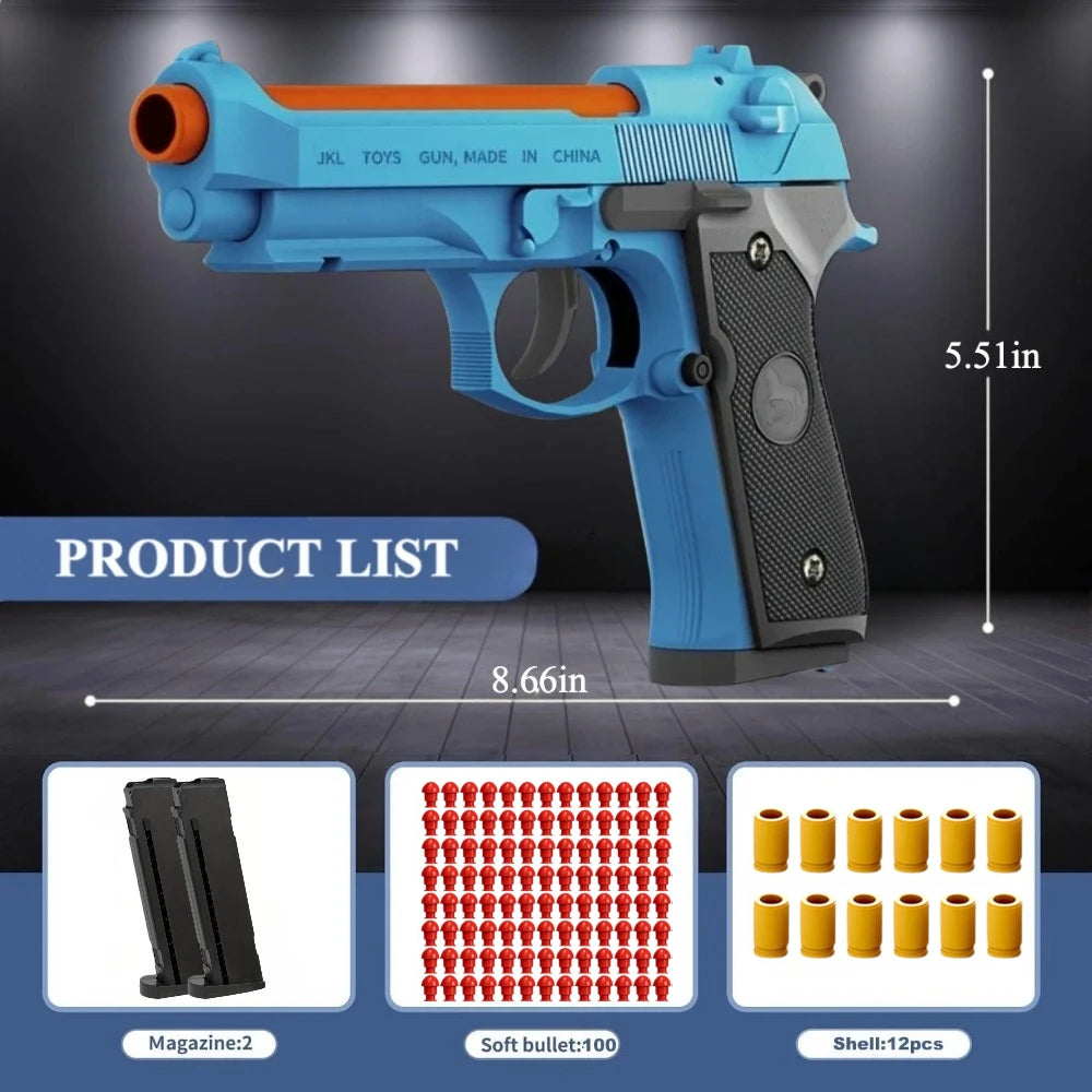 Shell Ejection 2011 Pistol Decompression Toy Gun Outdoor Shooting Game Empty Hanging USP Continuous Firing Soft Bullet Launcher